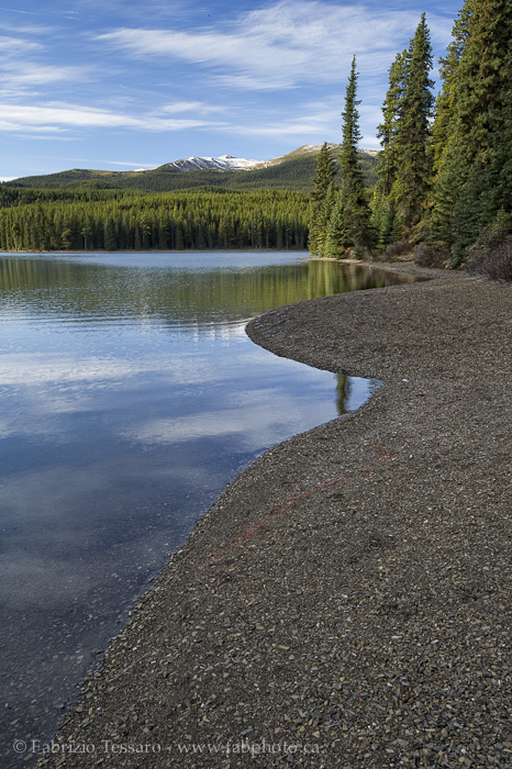 MALIGNE LAKE in November, Jasper National Park, Alberta, Canada