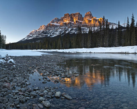 CASTLE MOUNTAIN and the BOW RIVER