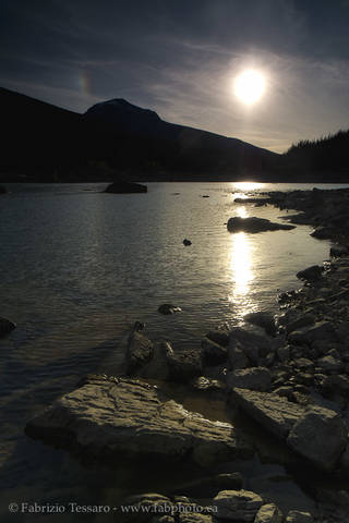 SUN SETTING on MEDICINE LAKE