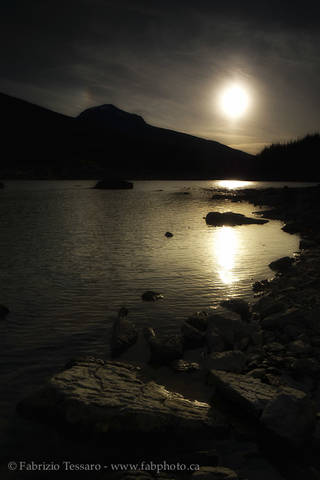 SUN SETTING on MEDICINE LAKE